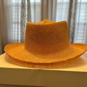 Orange Straw Cowboy Hat